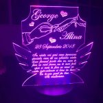 Cadou personalizat Trofeu LED – Pentru cuplu