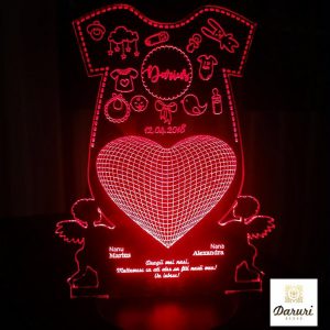 Cadou personalizat Trofeu LED - Pentru nasi de botez