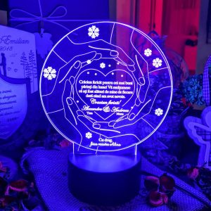 Cadou personalizat Trofeu LED pentru parinti - Craciun