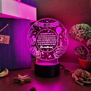 Trofeu LED –  Cadou personalizat  pentru aniversare