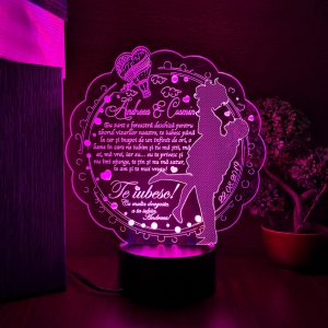 Cadou personalizat – Trofeu LED pentru persoana iubita