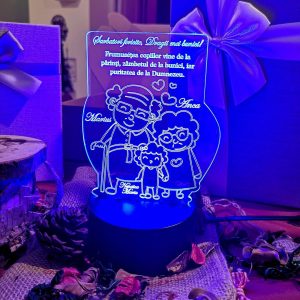 Cadou personalizat Trofeu LED pentru bunici Bunici
