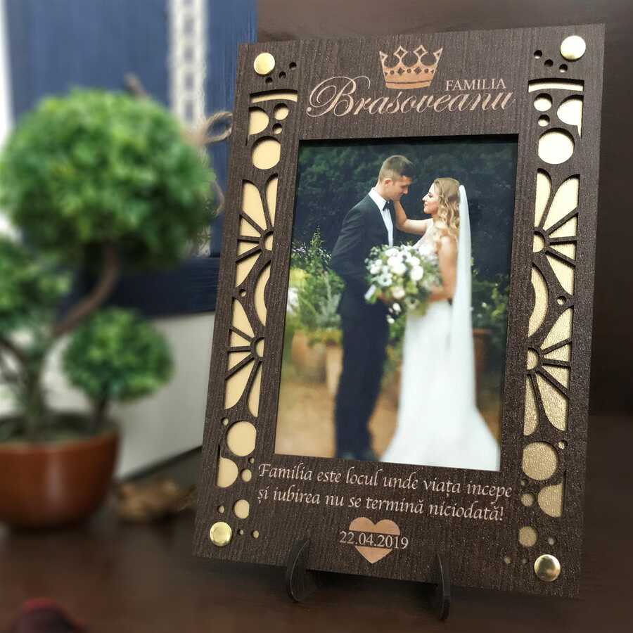 Rama foto personalizata – Cadou de nunta premium