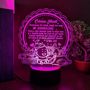 Lampa LED multicolor – Cadou mosi botez Craciun