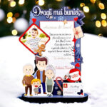Cadou pentru bunici – Trofeu personalizat Craciun Fericit