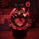 Trofeu LED iepuras cu numele copilului