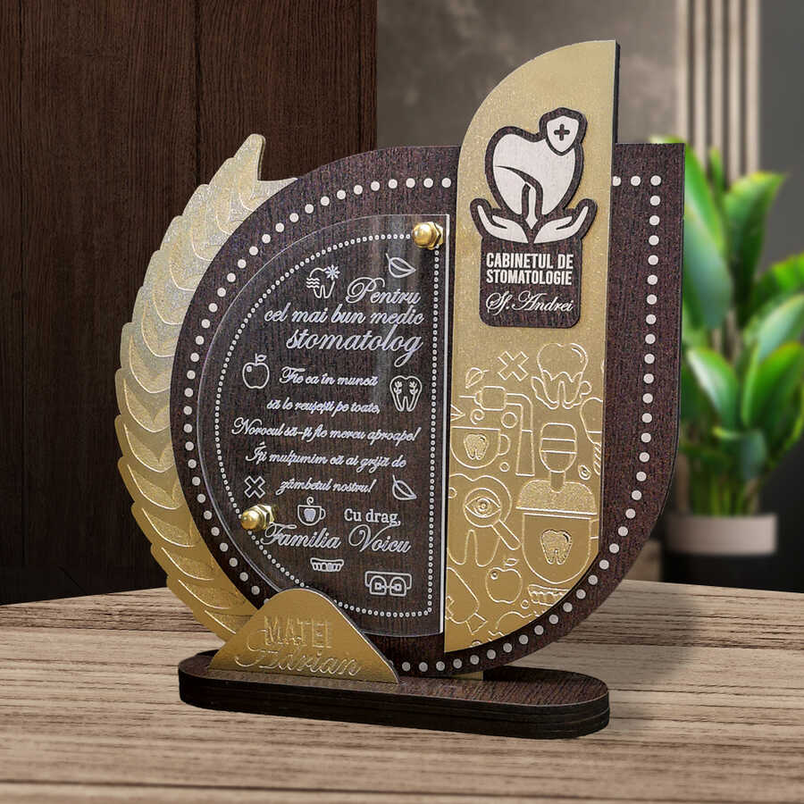 Trofeu Personalizat – Cadou pentru Stomatolog