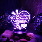 Trofeu Personalizat Led si Poza - Cadou 8 Martie pentru diriginta mov