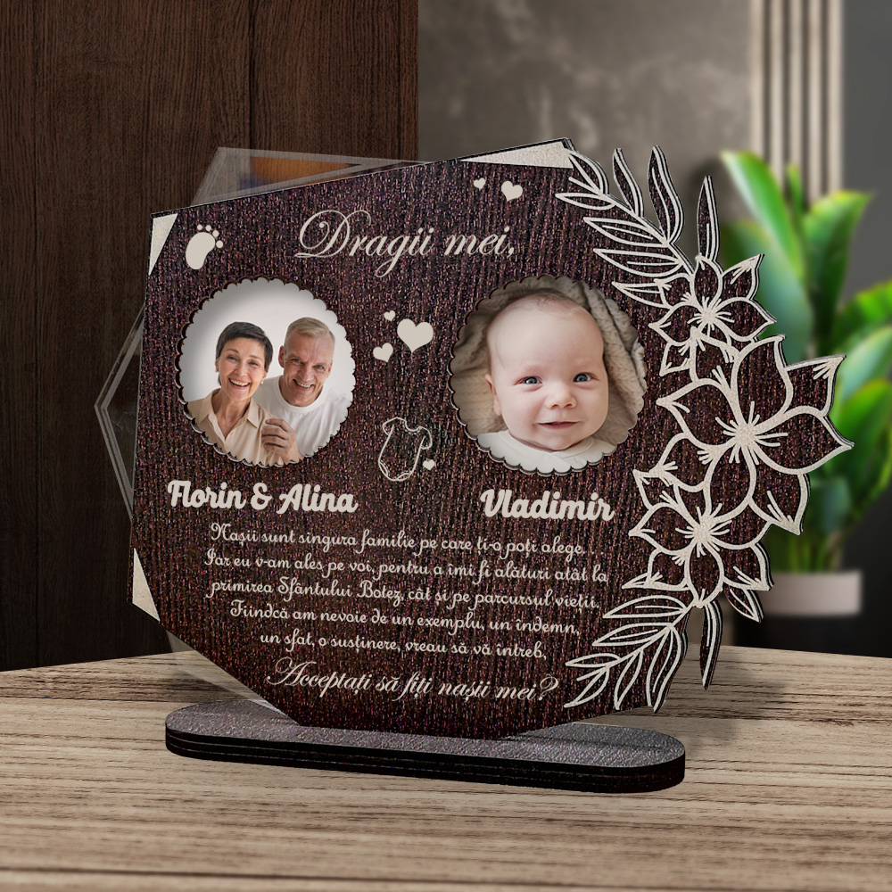 Cadou personalizat – Trofeu pentru cerere Botez