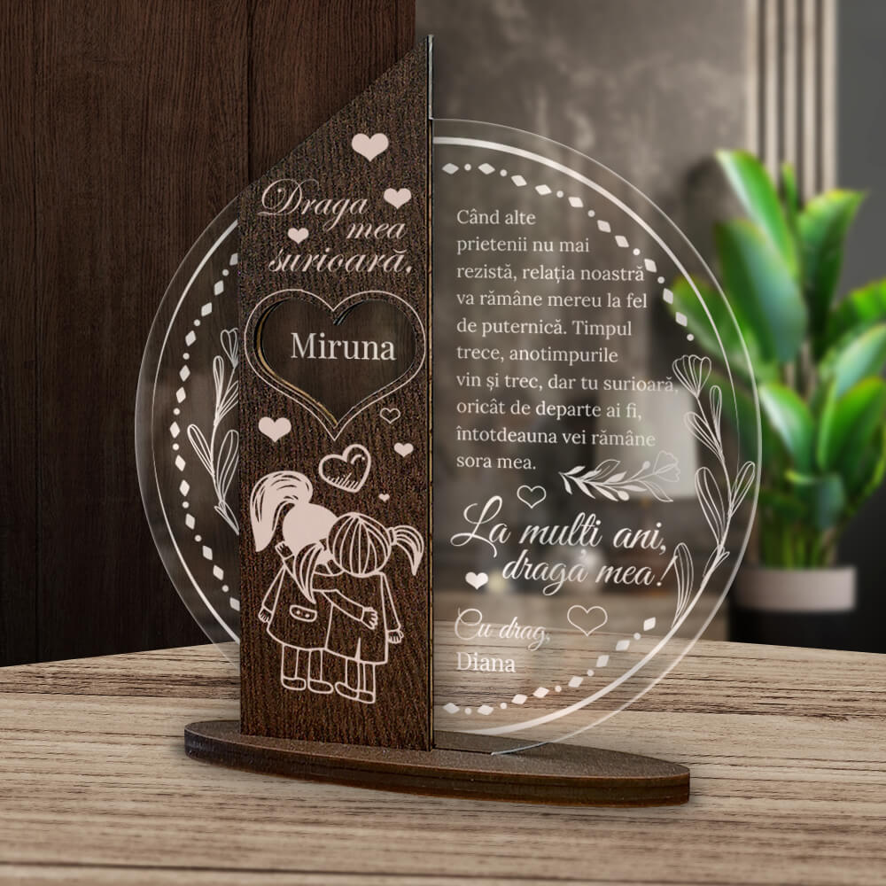 Trofeu Personalizat – Cadou pentru surioara