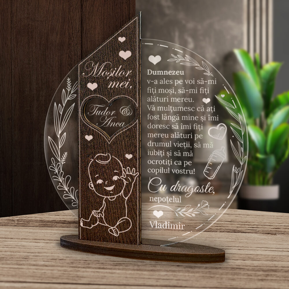 Trofeu Personalizat – Cadou special pentru mosii de botez
