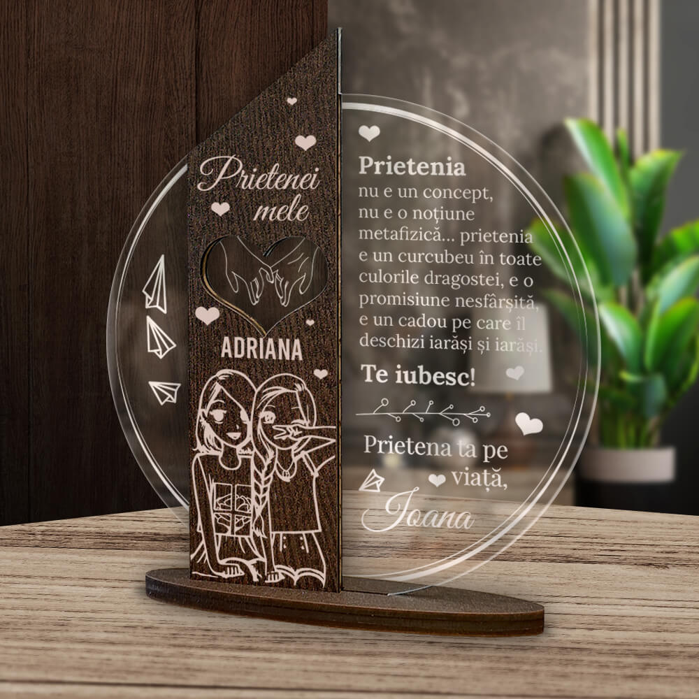 Trofeu personalizat – Cadou special pentru cea mai buna prietena