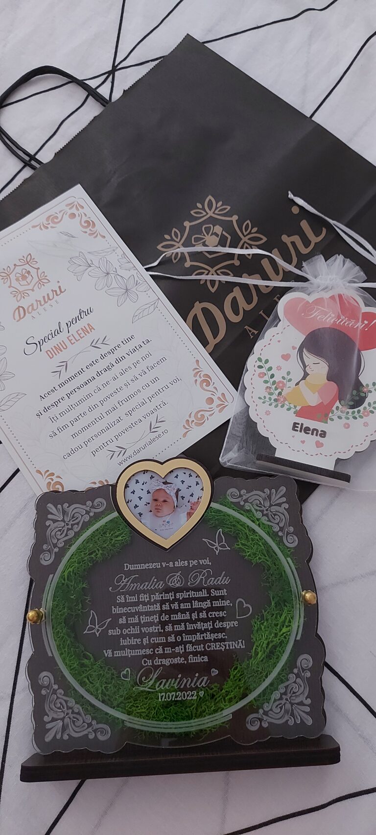 Fotografie reală cu „Trofeu Personalizat cu Licheni - Pentru nasii de botez”, trimisă în recenzia #418618