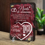 Felicitare cu licheni – Aniversare nunta de aluminiu 10 ani