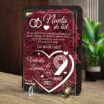 Felicitare cu licheni – Aniversare nunta de lut 9 ani