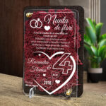 Felicitare cu licheni – Aniversare nunta de flori 4 ani