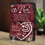 Felicitare cu licheni – Aniversare nunta de piele 3 ani