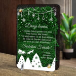 Felicitare cu licheni de Craciun – pentru bunici