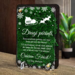 Felicitare cu licheni – pentru parinti de Craciun