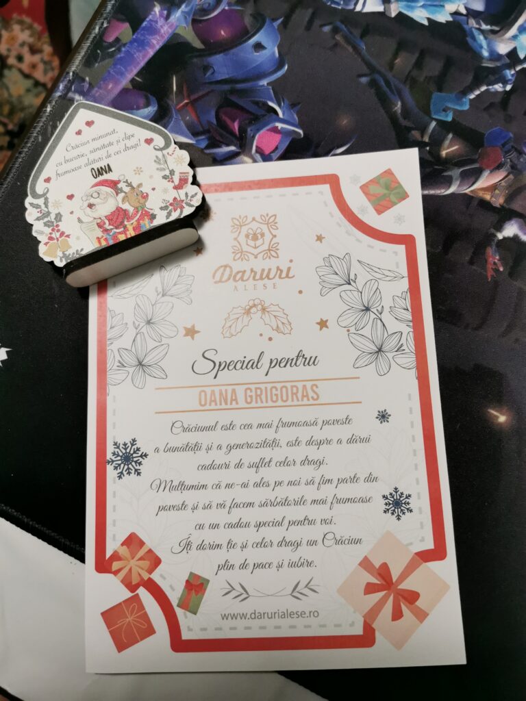 Fotografie reală cu „Felicitare cu licheni de Craciun – pentru nasi”, trimisă în recenzia #537718