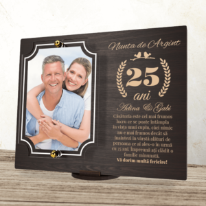 Placheta personalizata aniversare 25 ani – Nunta de argint