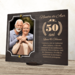 Placheta personalizata aniversare 50 ani - Nunta de aur