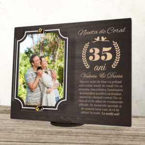 Placheta personalizata aniversare 35 ani – Nunta de coral