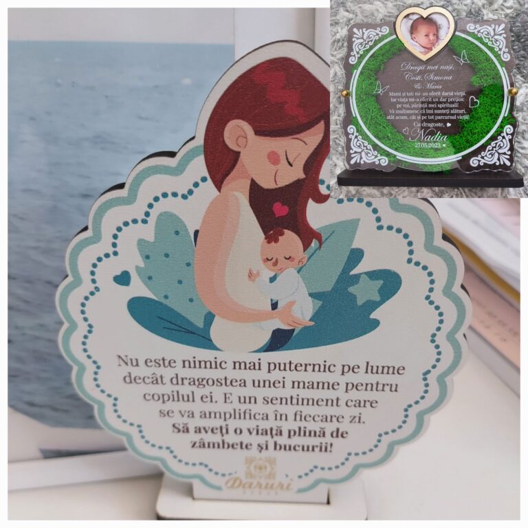 Fotografie reală cu „Trofeu Personalizat cu Licheni - Pentru nasii de botez”, trimisă în recenzia #639921