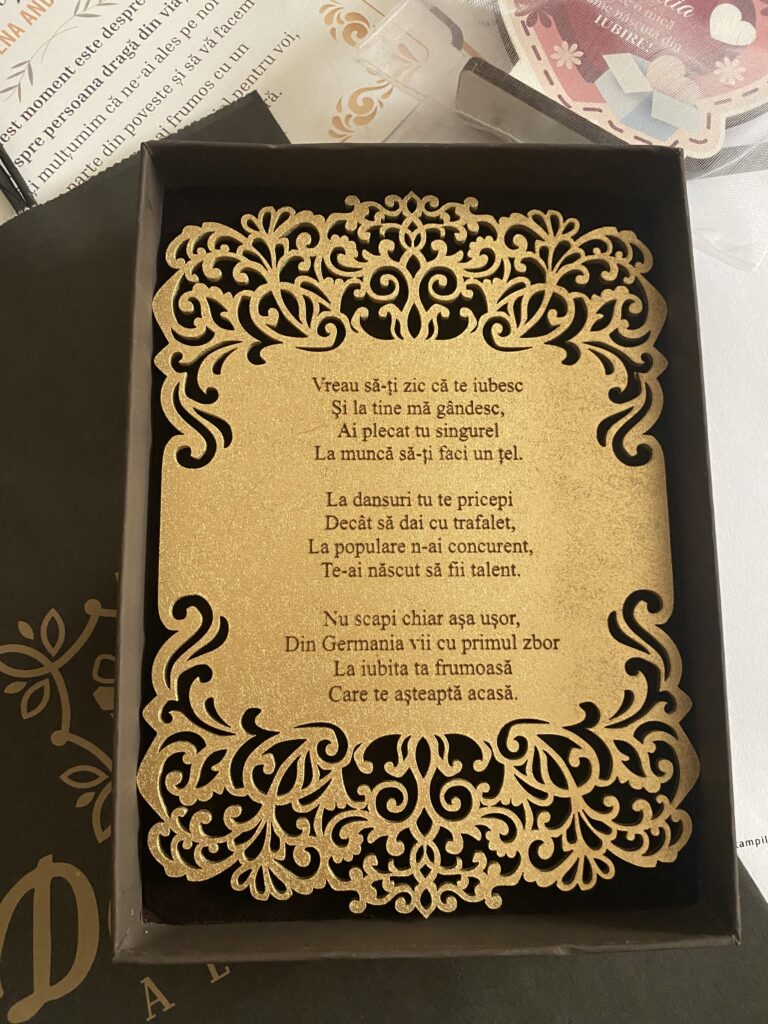 Fotografie reală cu „Felicitare din lemn personalizata - Persoana perfecta”, trimisă în recenzia #666143