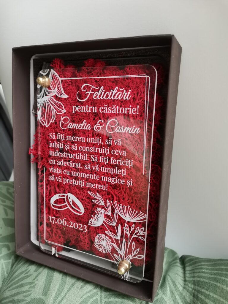 Fotografie reală cu „Felicitare cu licheni - Special pentru tata”, trimisă în recenzia #669537