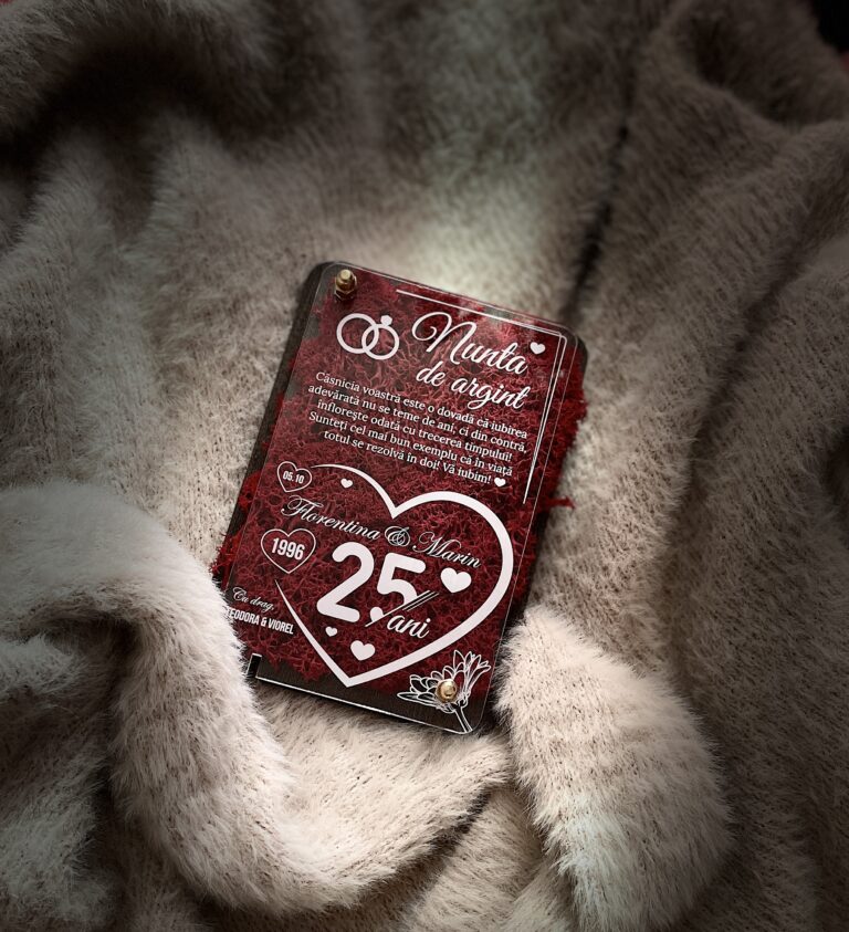 Fotografie reală cu „Felicitare cu licheni – Aniversare nunta de argint 25 ani”, trimisă în recenzia #764218