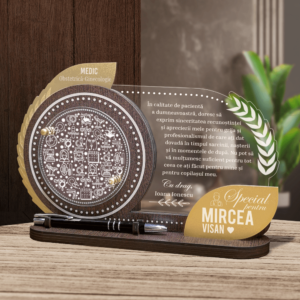 Trofeu Personalizat cu pix – Cadou pentru Ginecolog