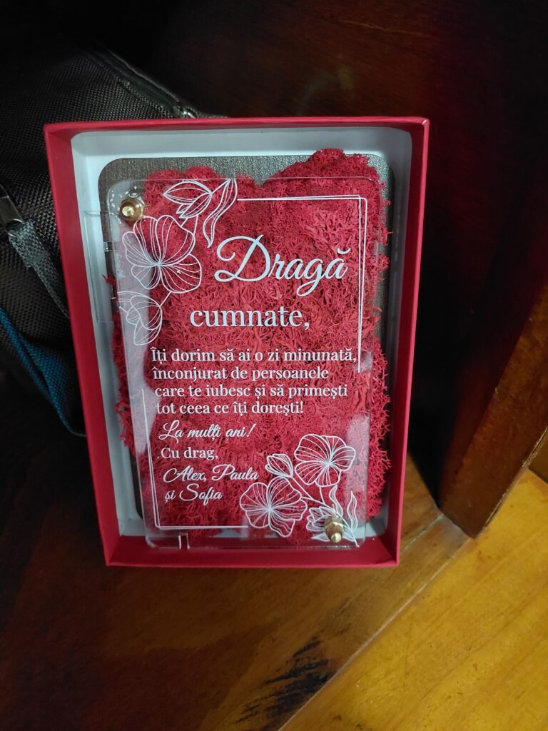 Fotografie reală cu „Felicitare cu licheni – Special pentru cumnat”, trimisă în recenzia #802894
