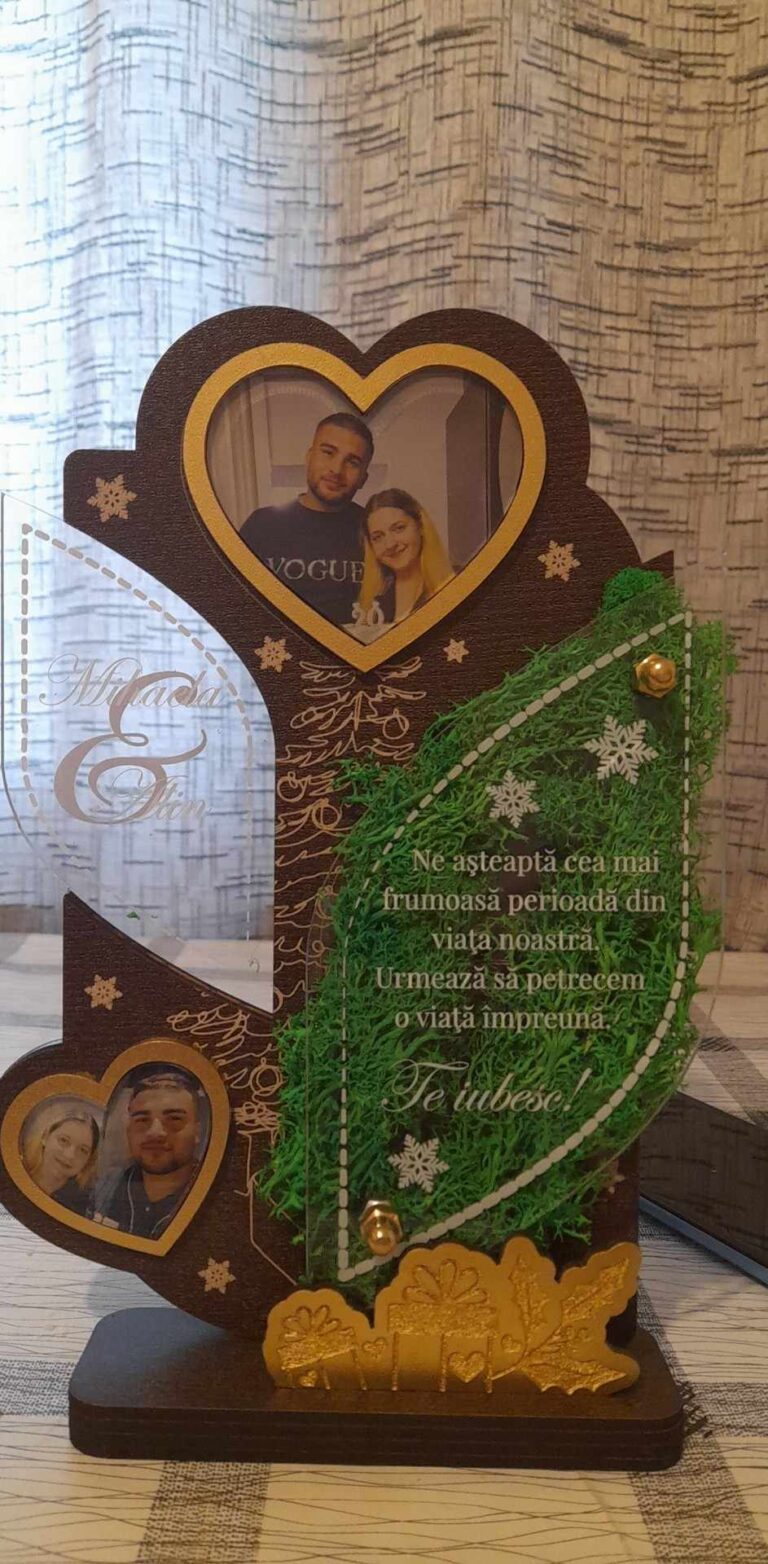 Fotografie reală cu „Trofeu personalizat licheni de Craciun – pentru persoana iubita”, trimisă în recenzia #804114