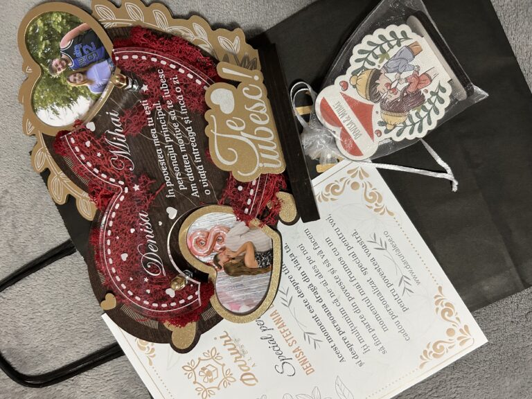 Fotografie reală cu „Trofeu personalizat cu Licheni - Cadou indragostiti inimioare”, trimisă în recenzia #856253