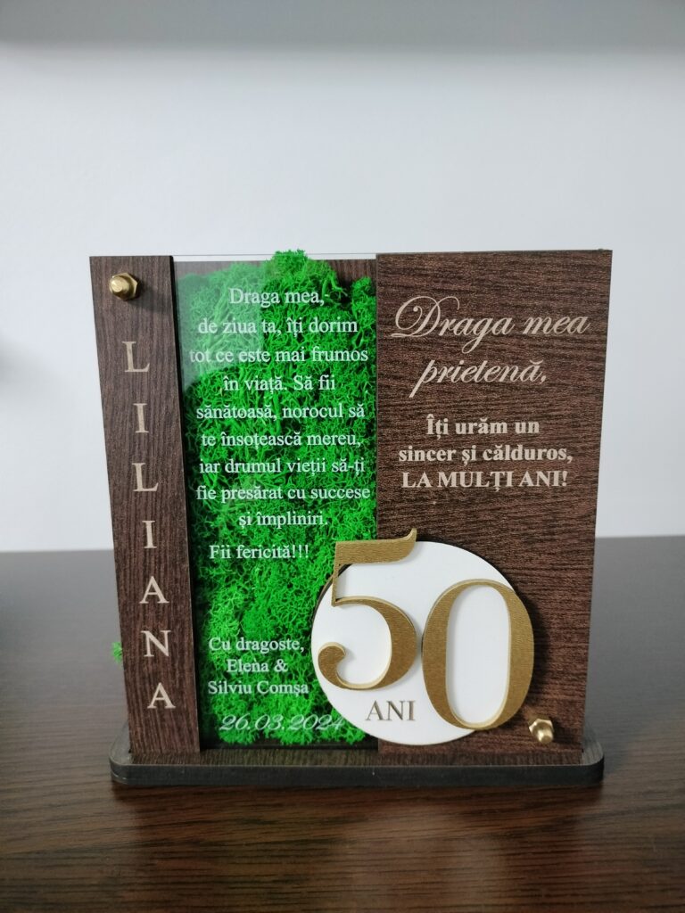 Fotografie reală cu „Cadou personalizat cu licheni- Trofeu pentru tata”, trimisă în recenzia #895398