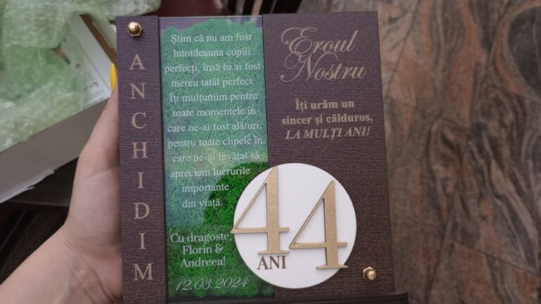 Fotografie reală cu „Cadou personalizat cu licheni- Trofeu pentru tata”, trimisă în recenzia #885411