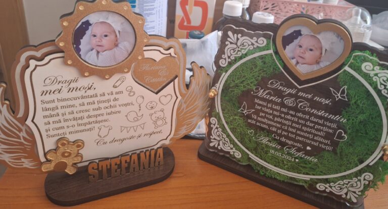 Fotografie reală cu „Trofeu Personalizat cu Licheni - Pentru nasii de botez”, trimisă în recenzia #912432