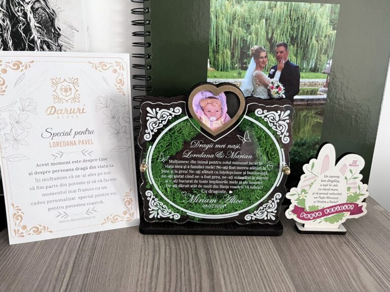 Fotografie reală cu „Trofeu Personalizat cu Licheni - Pentru nasii de botez”, trimisă în recenzia #944505
