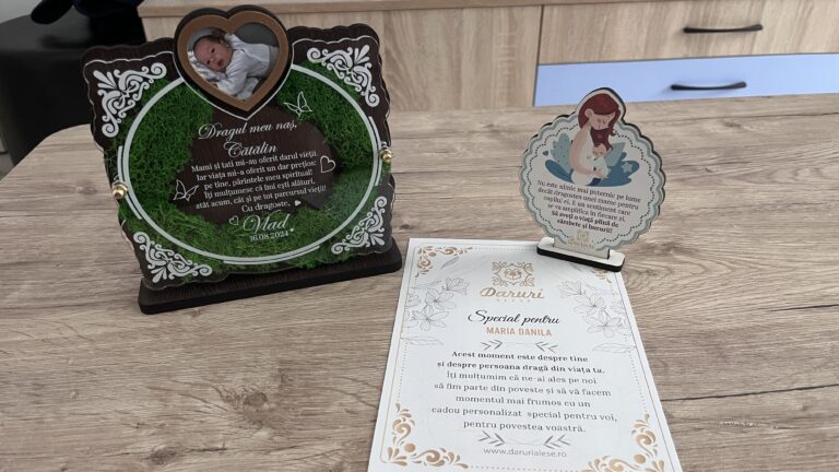 Fotografie reală cu „Trofeu Personalizat cu Licheni - Pentru nasii de botez”, trimisă în recenzia #1012591