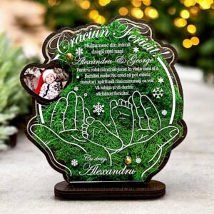 Trofeu personalizat cu licheni – Craciun fericit