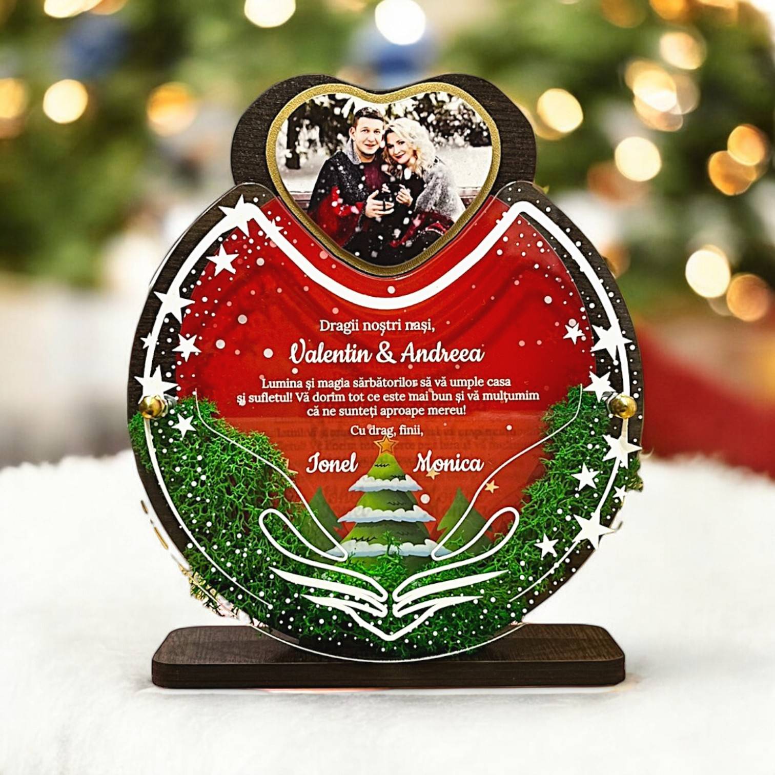 Trofeu personalizat cu licheni - Magie de Craciun Trofeu personalizat cu licheni - Magie de Craciun