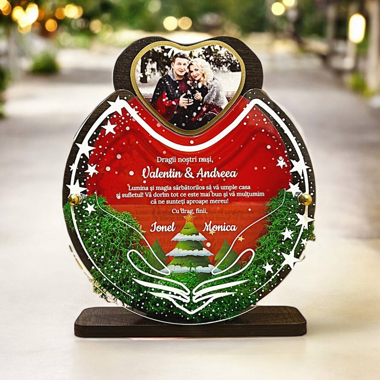 Trofeu personalizat cu licheni - Magie de Craciun Trofeu personalizat cu licheni - Magie de Craciun