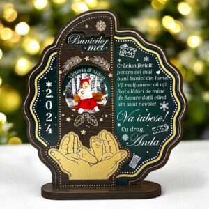 Trofeu personalizat – special pentru bunici de Craciun