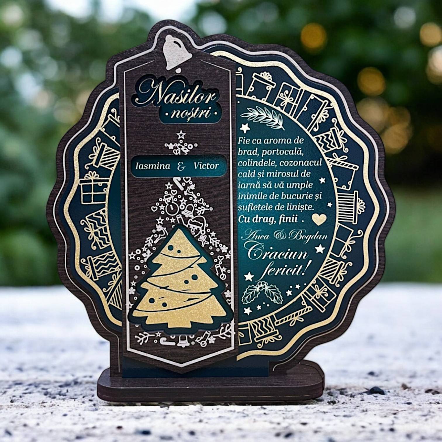 Trofeu personalizat de Craciun - special pentru nasi Trofeu personalizat de Craciun - special pentru nasi