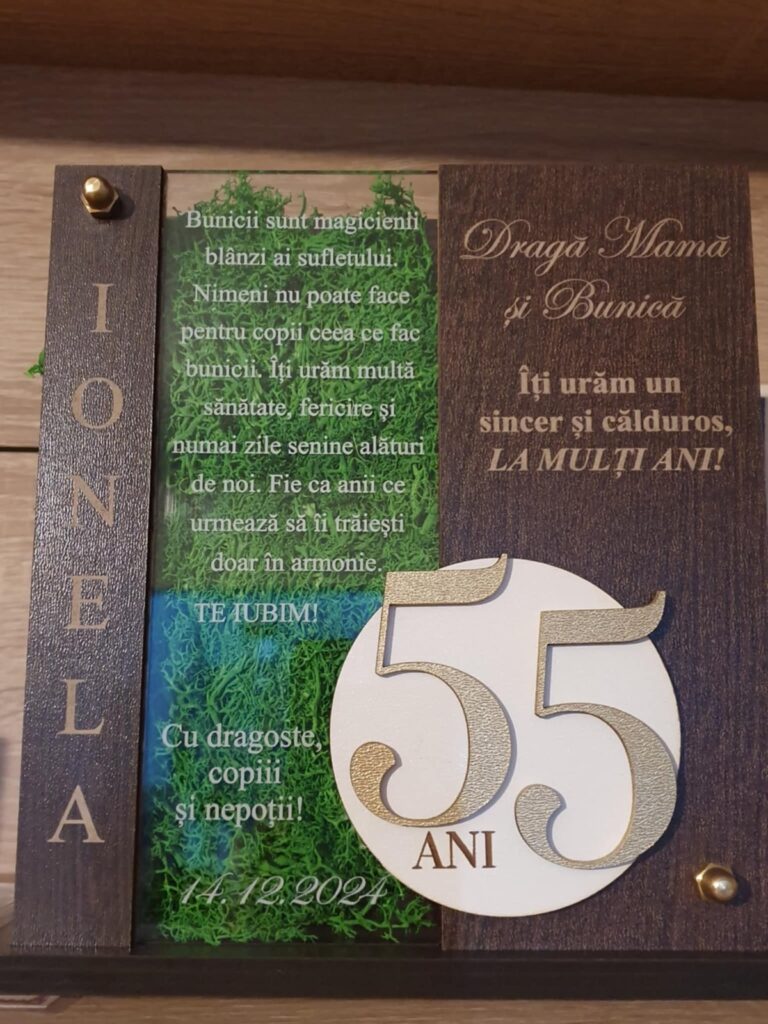 Fotografie reală cu „Cadou personalizat cu licheni- Trofeu pentru tata”, trimisă în recenzia #1091809