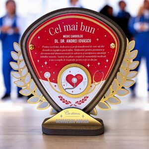 Trofeu personalizat pentru cardiolog
