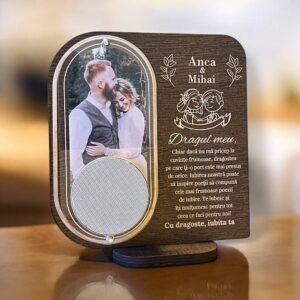 Trofeu personalizat cu boxa – Te iubesc