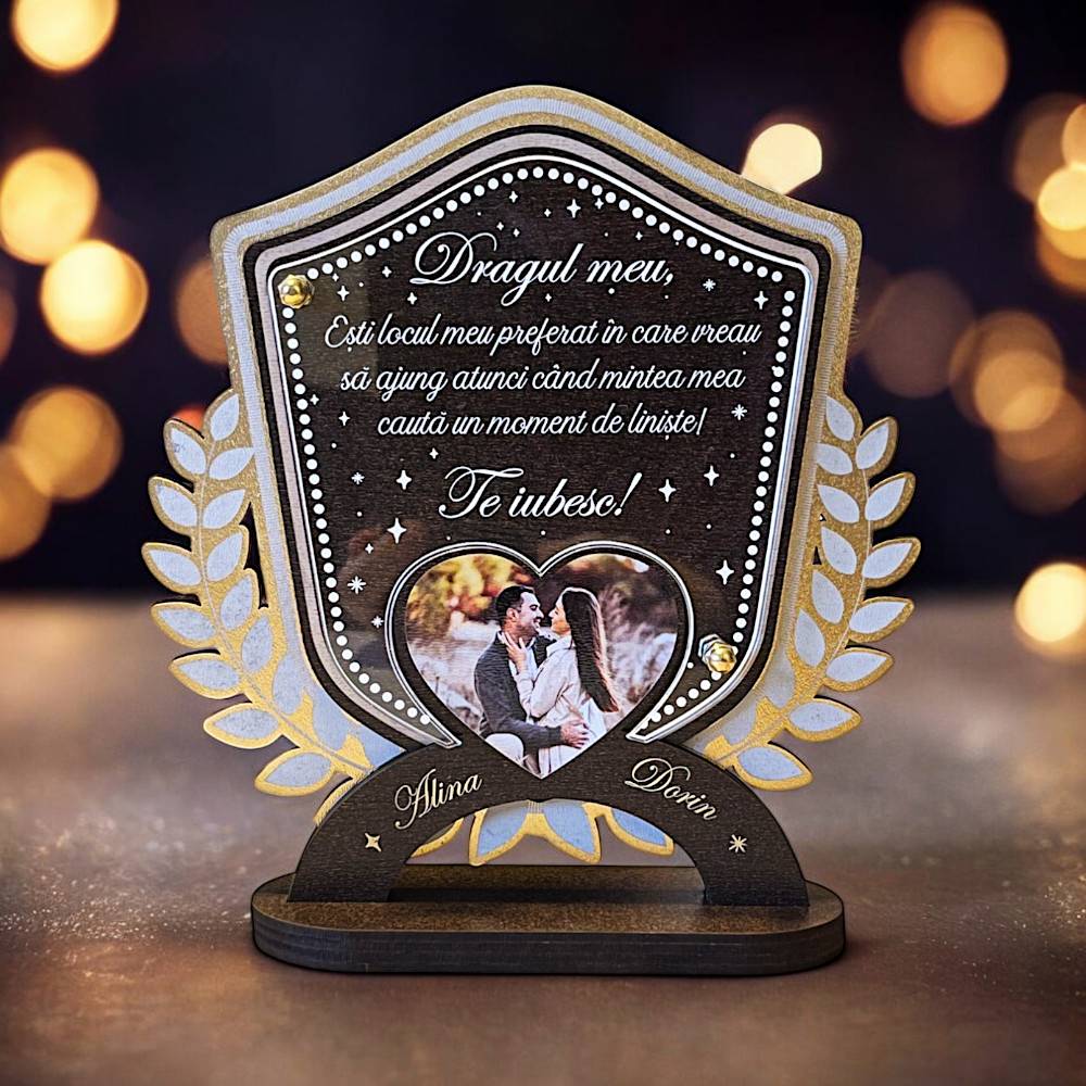Trofeu personalizat pentru indragostiti - Dragul meu Trofeu personalizat pentru indragostiti - Dragul meu