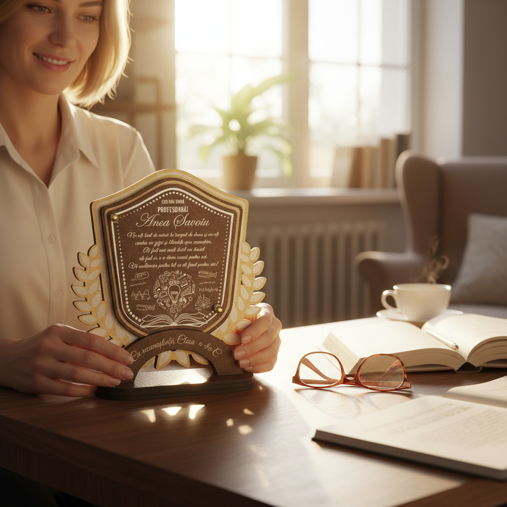 Trofeu personalizat - Cea mai buna profesoara Trofeu personalizat - Cea mai buna profesoara